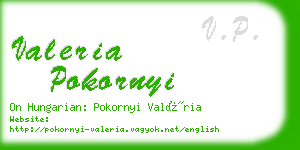 valeria pokornyi business card